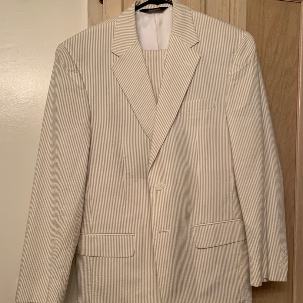 Jos A Bank Seersucker Suit